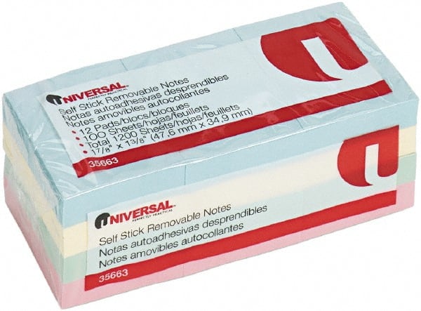 Self-Stick Note & Page Flag Dispensers; Dispenser Type: Self-Stick Note Dispenser ; For Use With: Self-Stick Note ; Overall Depth: 1.5in ; Overall Width: 2in ; Overall Height: 1.5in ; UNSPSC Code: 0014111530 MPN:UNV35663 - Pkg Qty 12