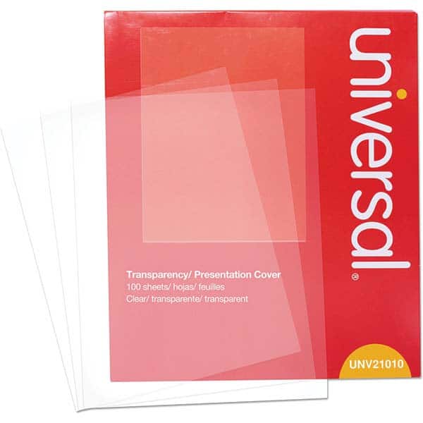 Transparency Films & Sleeves; Audio Visual Conference Accessory Type: Transparency Sleeves; For Use With: Binding Systems, or Art and Crafts MPN:UNV21010 - Pkg Qty 100