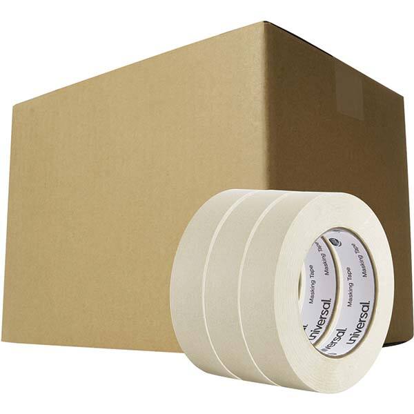 Masking Tape: 24 mm Wide, 59.93 yd Long, 5.5 mil Thick, Beige MPN:UNV51301CT