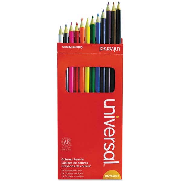 Color Pencil: 2 mm Tip, Assorted Colors MPN:UNV55324