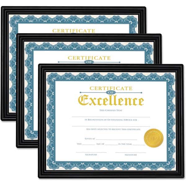 3 Pc Document Frame: Black MPN:UNV76848 - Pkg Qty 3