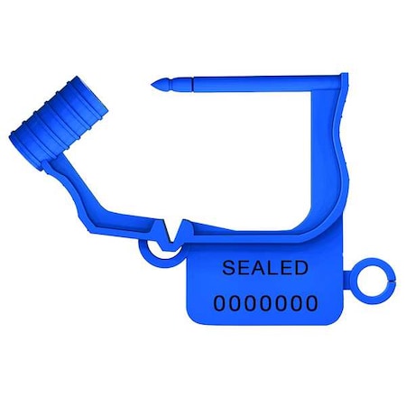 Padlock Seals, Blue, Plastic, PK50 MPN:UFLEX BLUE50