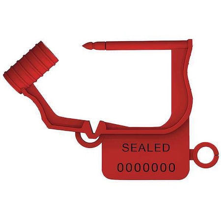 Padlock Seals, Red, Plastic, PK50 MPN:UFLEX RED50