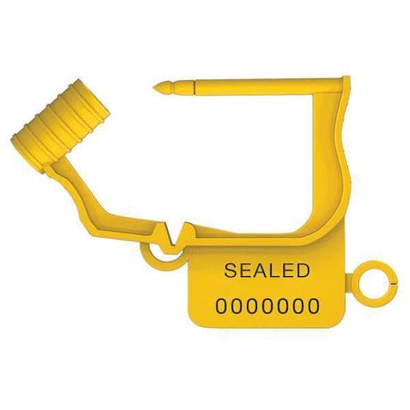 Padlock Seals, Yellow, Plastic, PK50 MPN:UFLEX YELLOW50