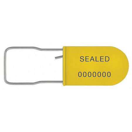 Padlock Seals, Yellow, Plastic, PK50 MPN:UPAD-S YELLOW50