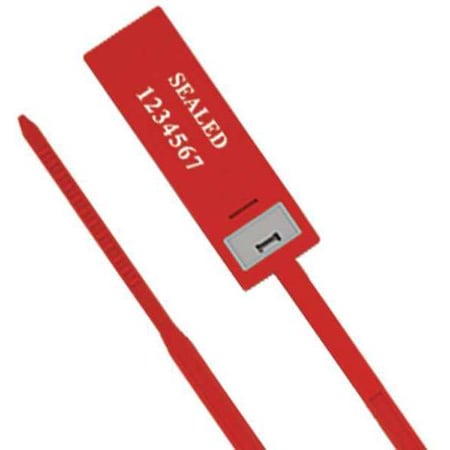Pull-Tight Seals, Red, Plastic, PK100 MPN:USTRAP-412 S RED100