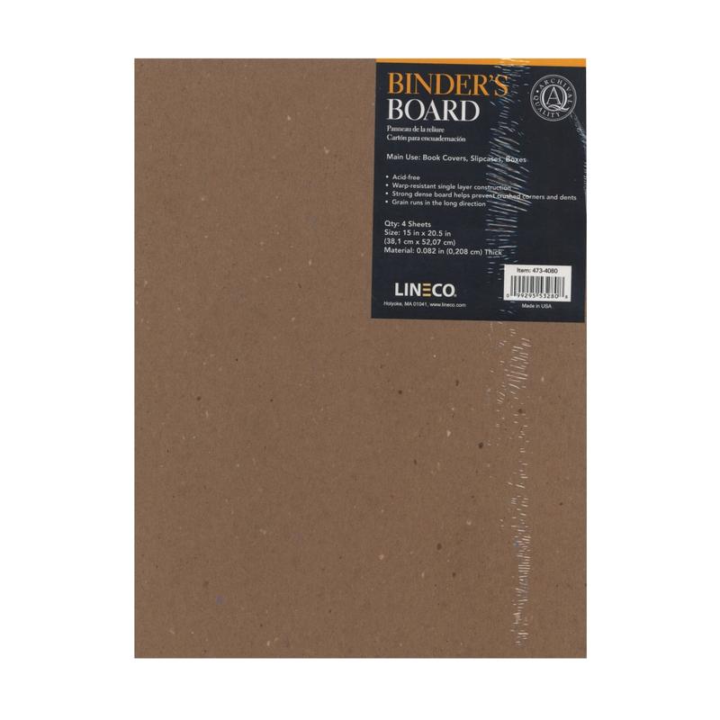 Lineco Binders Boards, 15in x 20 1/2in, Pack Of 4 MPN:473-4080