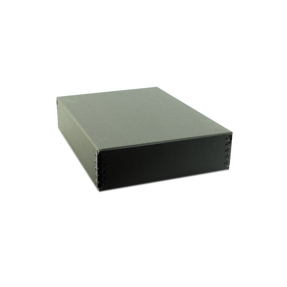 Lineco Drop-Front Storage Box, 11in x 14in x 3in, Black MPN:733-2011