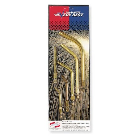 Screw Connect Soft Flame Tip Set, Sof Flame Series, Acetylene MPN:KSF