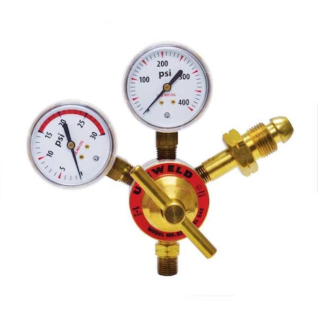Regulator LD 1-Stage Acetylene CGA510, Acetylene, Single Stage, 9/16