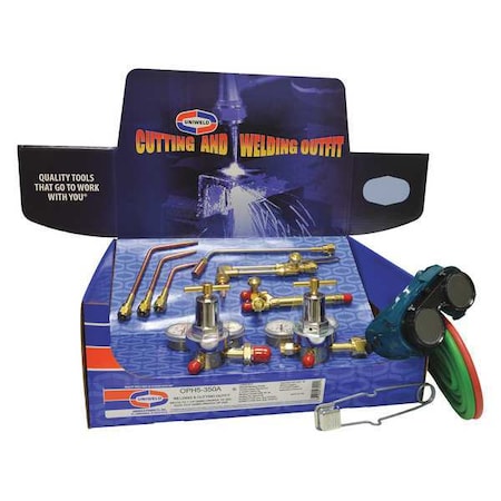 Gas Welding Outfit, All Trades® Series, Acetylene, 9/16 in -18, B, CA350, -2, -4, 13-0 MPN:OPH5-350A