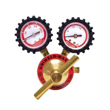Acetylene Regulator, Acetylene, Single Stage, 3/8