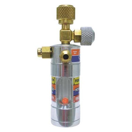 Flow Indicator for Nitrogen Regulators, 1/4 in Male x 1/4 in Male, 5 in L, Aluminum MPN:NV1