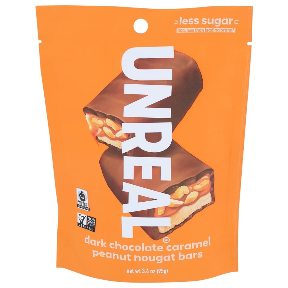 Unreal Dark Chocolate Caramel Peanut Nougat Bars, 3.4 Oz, Total Qty 6 MPN:2100