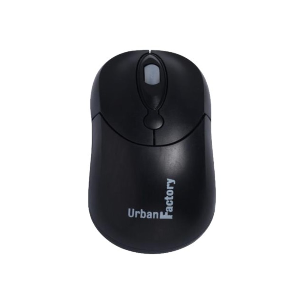 Urban Factory Big Crazy Ambidextrous Wired USB Mouse, Full Size, Black, BCM01UF MPN:BCM01UF