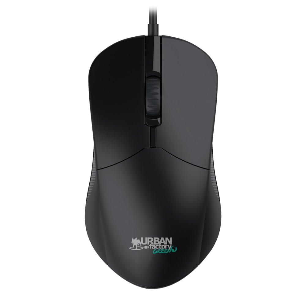 Urban Factory CYCLEE Wired Computer Mouse, Black, UBFGWM01UF MPN:GWM01UF