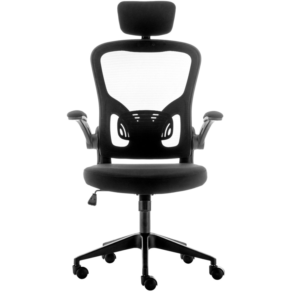 Urban Factory Ergo: Simple Adjustable Office Chair - 5-star Base - Black - Fabric, Rubber, Plastic - Armrest - 1 Piece MPN:ESC05UF