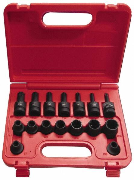 Torx Bit Socket Set: 16 Pc MPN:74ET17
