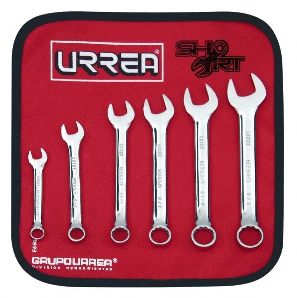 Combination Wrench Set: 6 Pc, 5/16