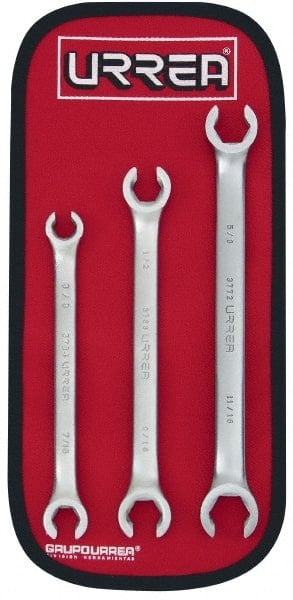 Flare Nut Wrench Set: 3 Pc, Inch MPN:3760