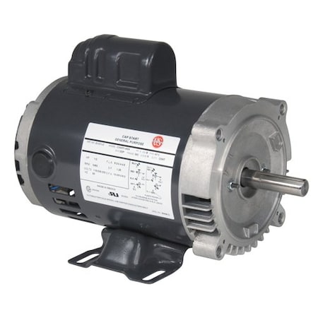Capacitor-Start General Purpose Motor, 1/2 hp HP, 115/230V AC Voltage, 56C Frame MPN:D12CP2PC