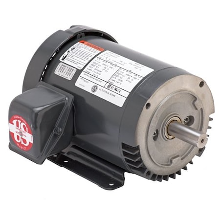 Three-Phase General Purpose Motor, 3/4 HP, 56C Frame, 208-230/460V AC Voltage, 1, 140 Nameplate RPM MPN:U34S3AC