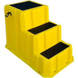 3 Step Nestable Plastic Step Stand - Yellow 26