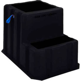 2 Step Plastic Step Stand Extra Large - Black 25-1/2