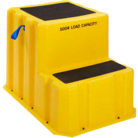2 Step Plastic Step Stand Extra Large - Yellow 25-1/2