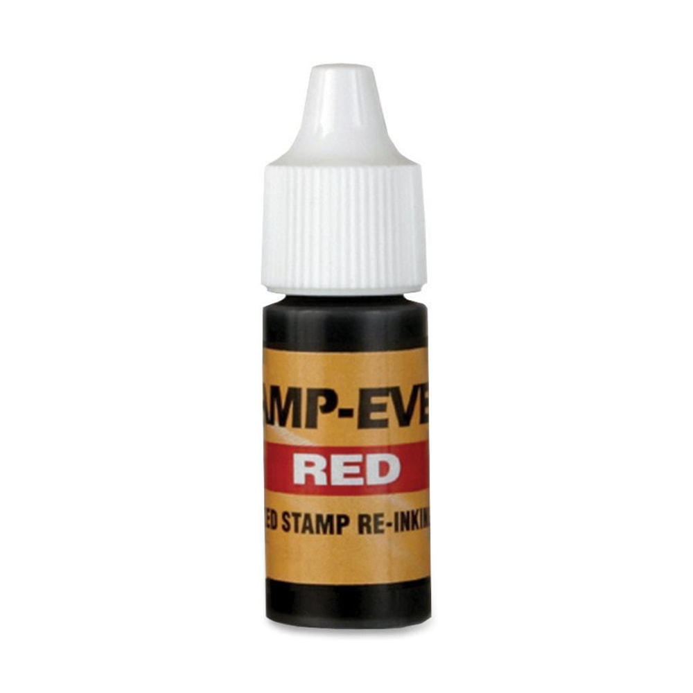 Stamp-Ever Pre-inked Stamp Ink Refill - 1 Each - Red Ink - 0.24 fl oz - Plastic MPN:IR62