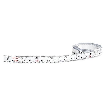 144 in Adhesive Tape Measure, 1/2 in Blade MPN:50004