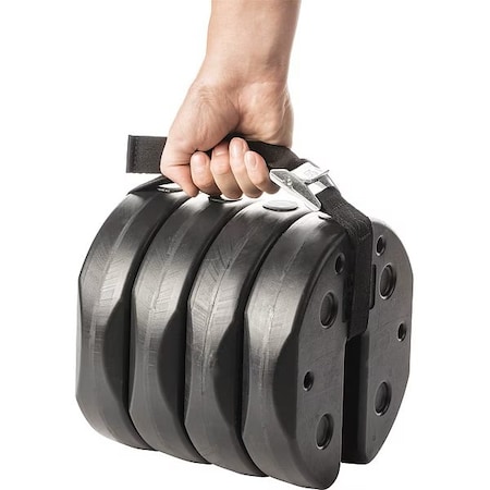 Tailgate Canopy Weights W/ Carry Strap, (4) 10 lb Weights, Plastic/Cement, Black MPN:U0040