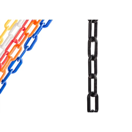 10 ft L Plastic Chain, 2 in Links, Black, SunShield MPN:U2310