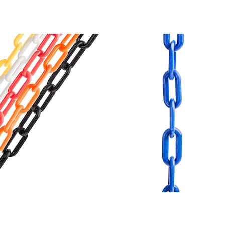 10 ft L Plastic Chain, 2 in Links, Blue, SunShield MPN:U2310BLU