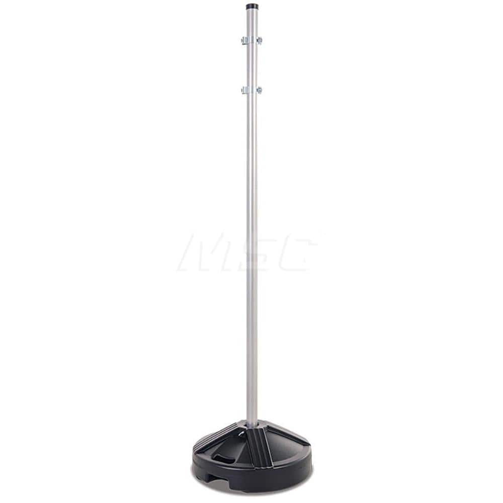 Sign Posts & Traffic Sign Accessories; Post Type: Portable Sign Post ; Sign Post/Stand Height: 5 ; For Use With: Metal Signs ; Material: Steel; HDPE; Concrete ; Color: Black; Silver ; Coating Material: Powder Coated MPN:U2211