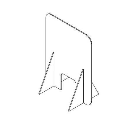 Clear Sneeze Guard - 1/4