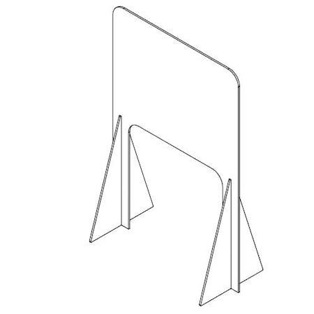 Clear Sneeze Guard - 1/4