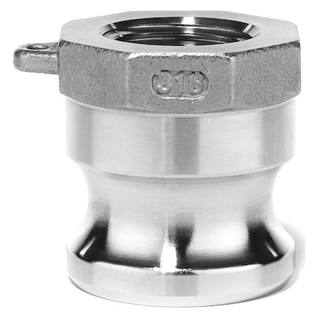 Cam and Groove Fitting, 304SS, A, 1/2
