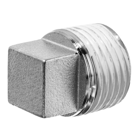 Pipe Fitting w Sealant - 316SS - #150 - Square Head Plug - 1/4