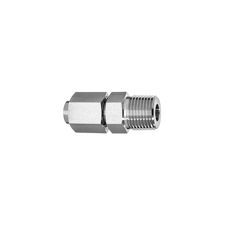 37 Deg Flared Fitting - 316SS - Straight Adapter - 1/4
