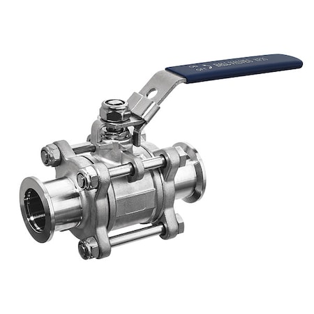 Manual 2-Way Ball Valve, Clamp, 316 SS MPN:ZUSA-VLV-104