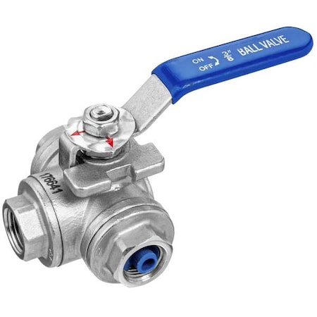 Manual 3-Way Ball Valve, 1