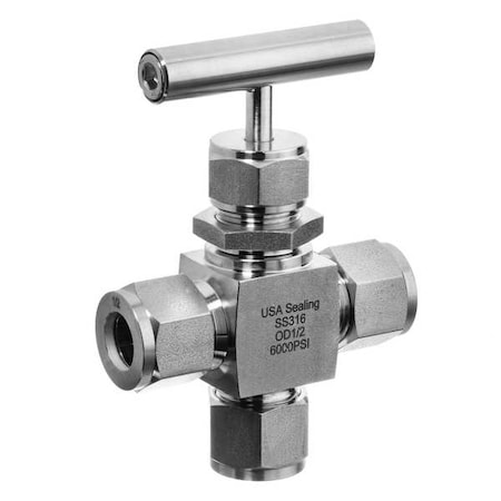 Needle Valve, 3-Way Fitting Style, 316 SS MPN:ZUSA-VLV-94