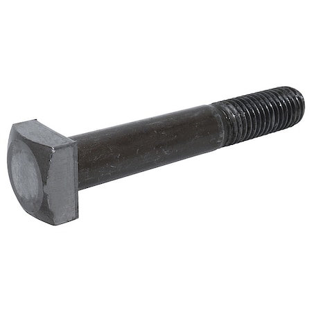 Square Head Bolt, Steel, Grade 2, Plain, 5/8