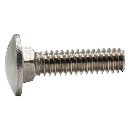 Carriage Bolt, Square Neck, #10-24, 1 1/4 in L, Steel, Grade 2, Zinc-Plated, 100 PK MPN:ZBOLT-443