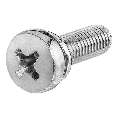 M5-0.80 x 12 mm Phillips Pan Machine Screw, Zinc Plated Steel, 25 PK MPN:ZSCRW-23487