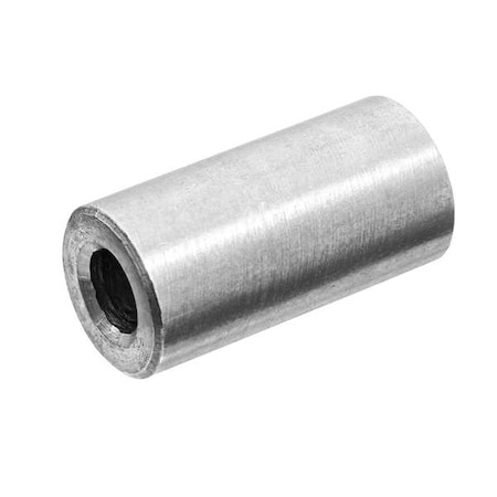 Brass Unthreaded Round Spacers, 3/8 in Screw Size, Zinc Plated Brass, 3/8