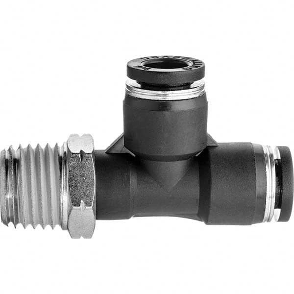 Push-To-Connect Tube Fitting: Male Run Tee, 5/32