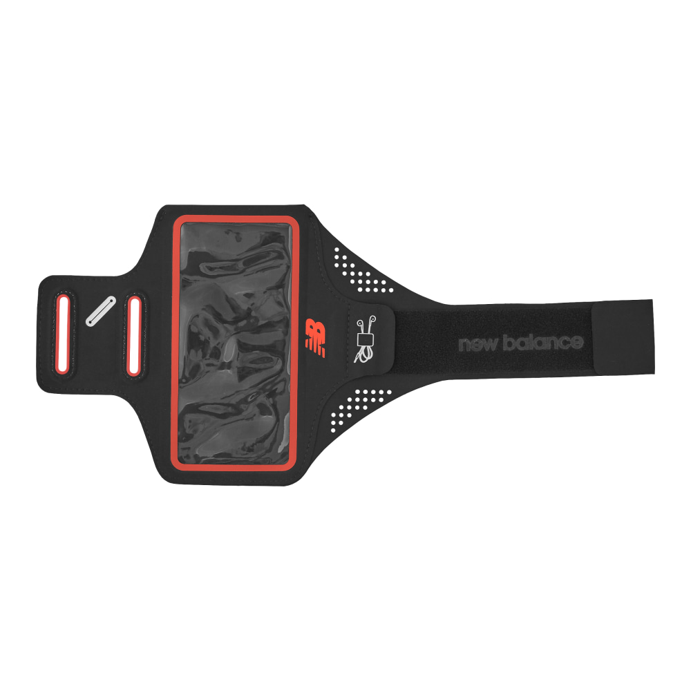 New Balance Running Phone Pouch, 7-1/8in x 16-15/16in, Black/Red MPN:LAB13137-006