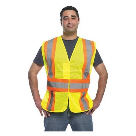 4XL/5XL Adjustable Class 2 Mesh Vest, Orange MPN:UHV312XO-4XL/5XL